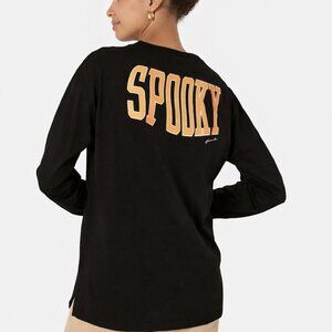 Victoria's Secret PINK Campus Long Sleeve Tee (Spooky Halloween)